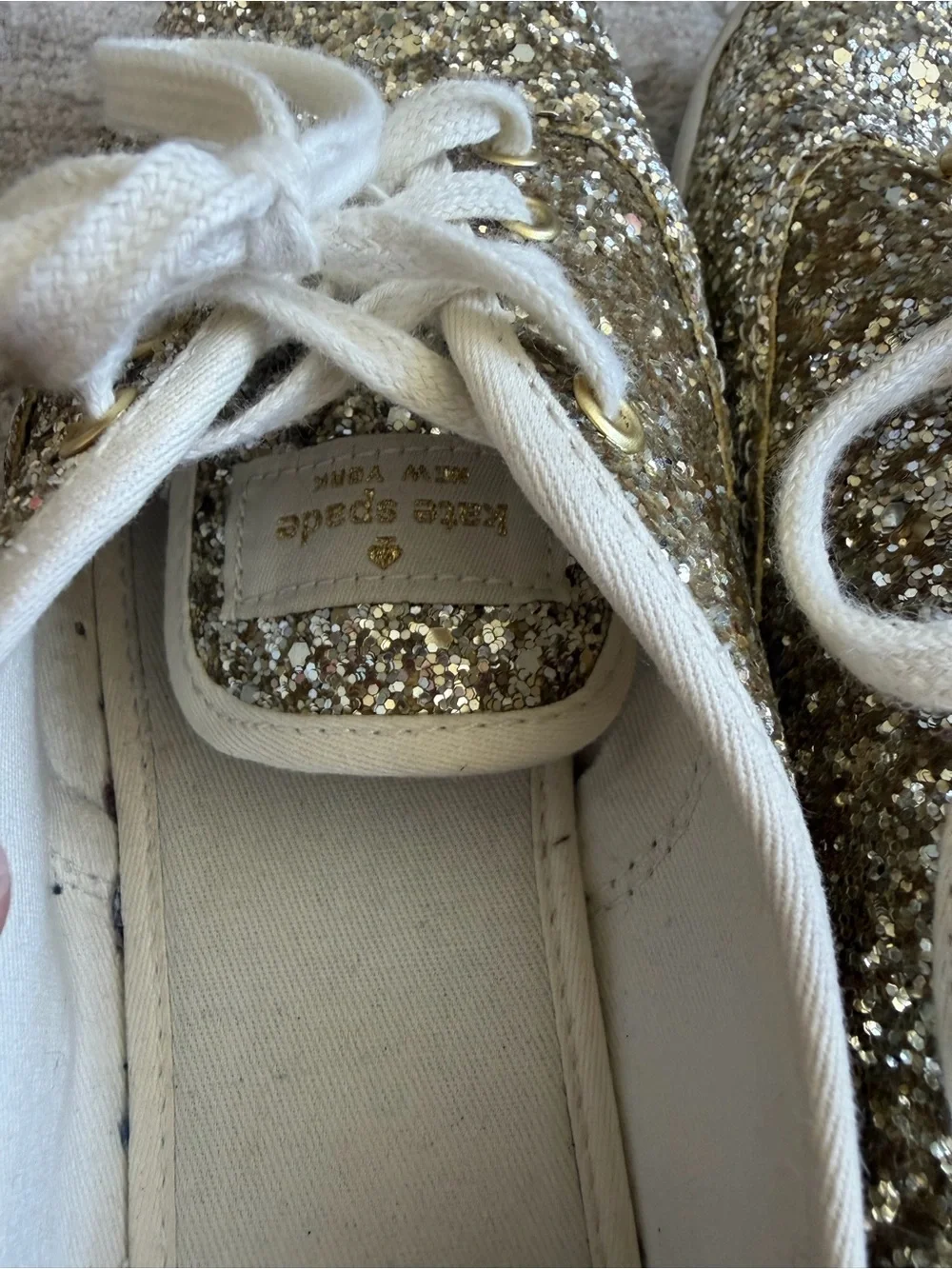 kate spade x Keds Women’s Gold Glitter Sneakers